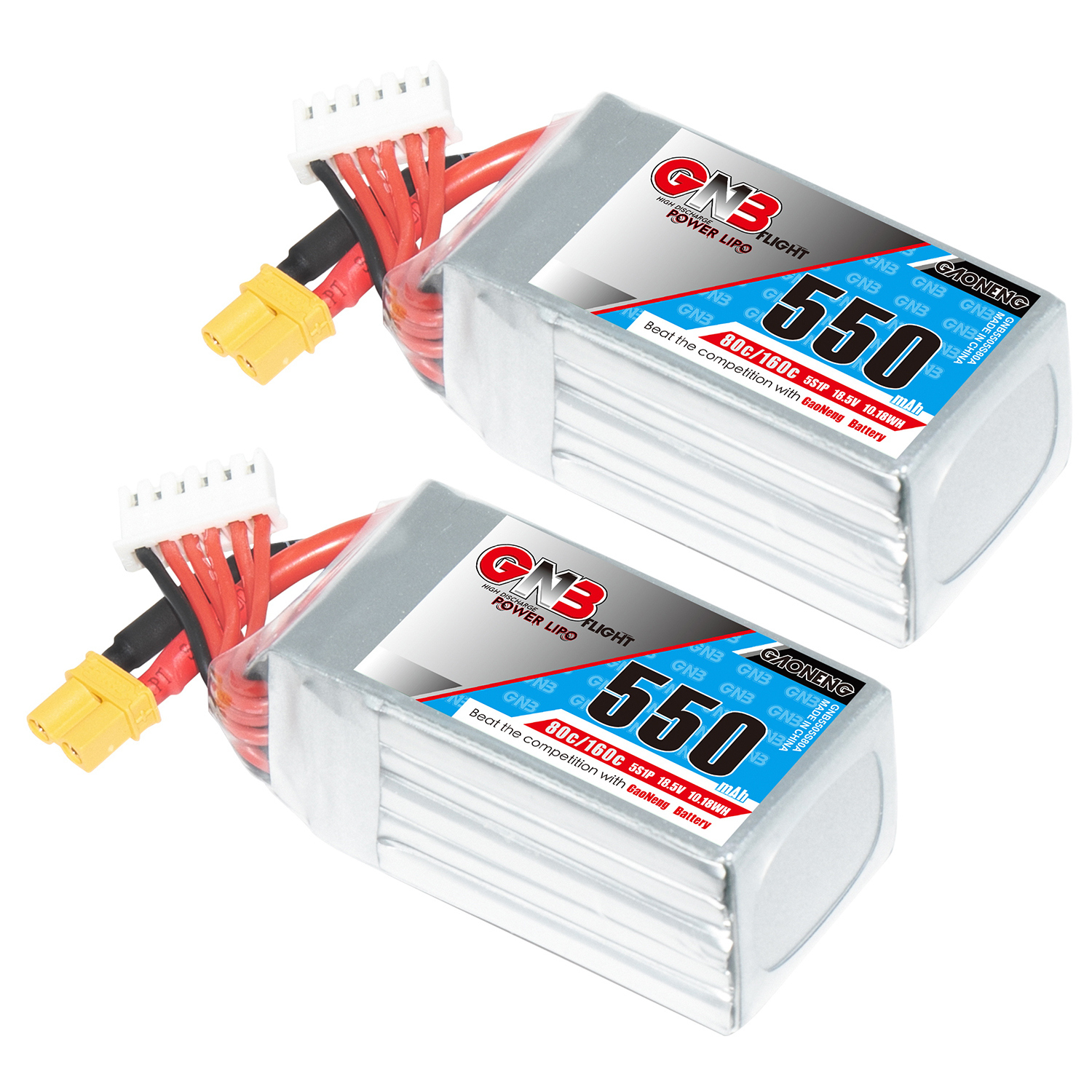 GAONENG GNB 5S 18.5V 550mAh 80C XT30 LiPo Battery Square Type