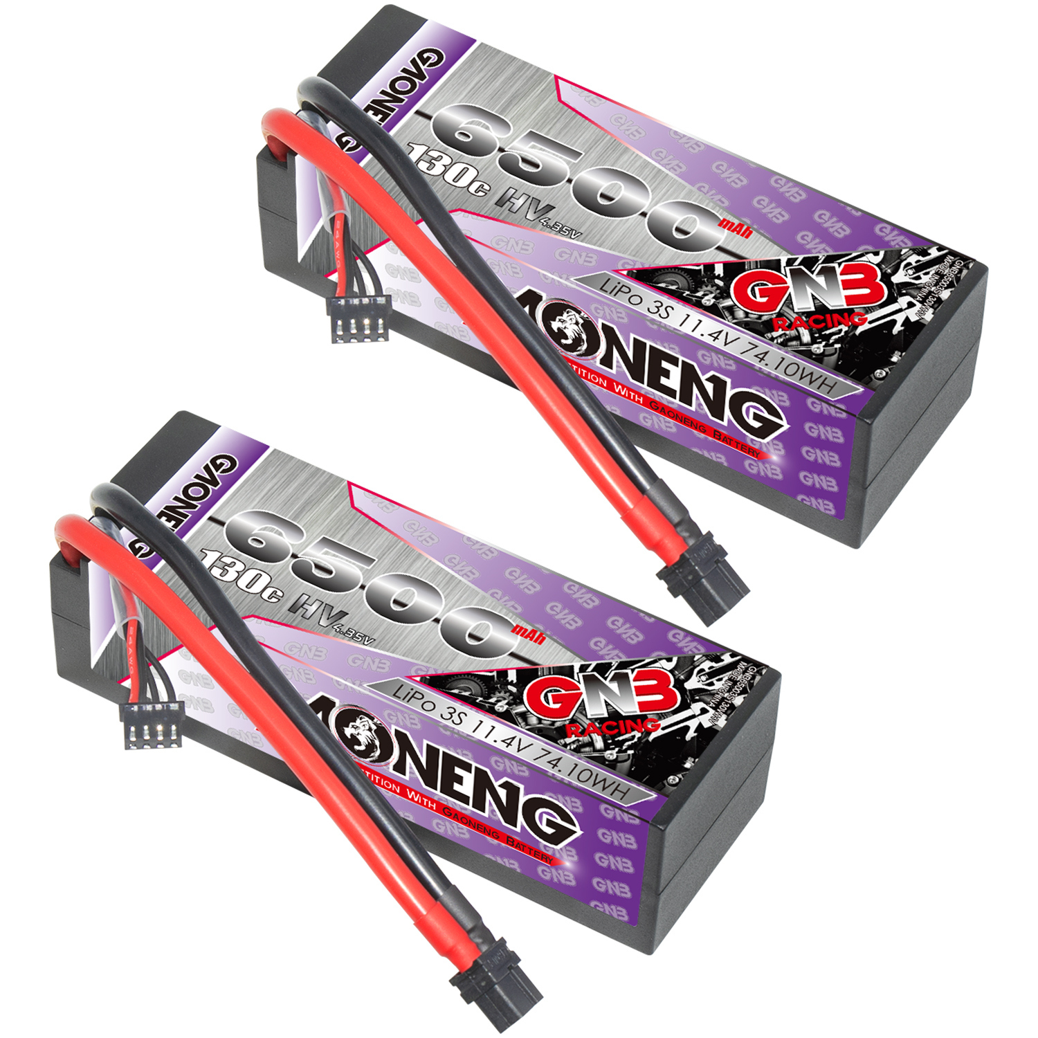 GAONENG GNB LiHV 3S 11.4V 6500mAh 130C Cabled Hard Case LiPo Battery XT60