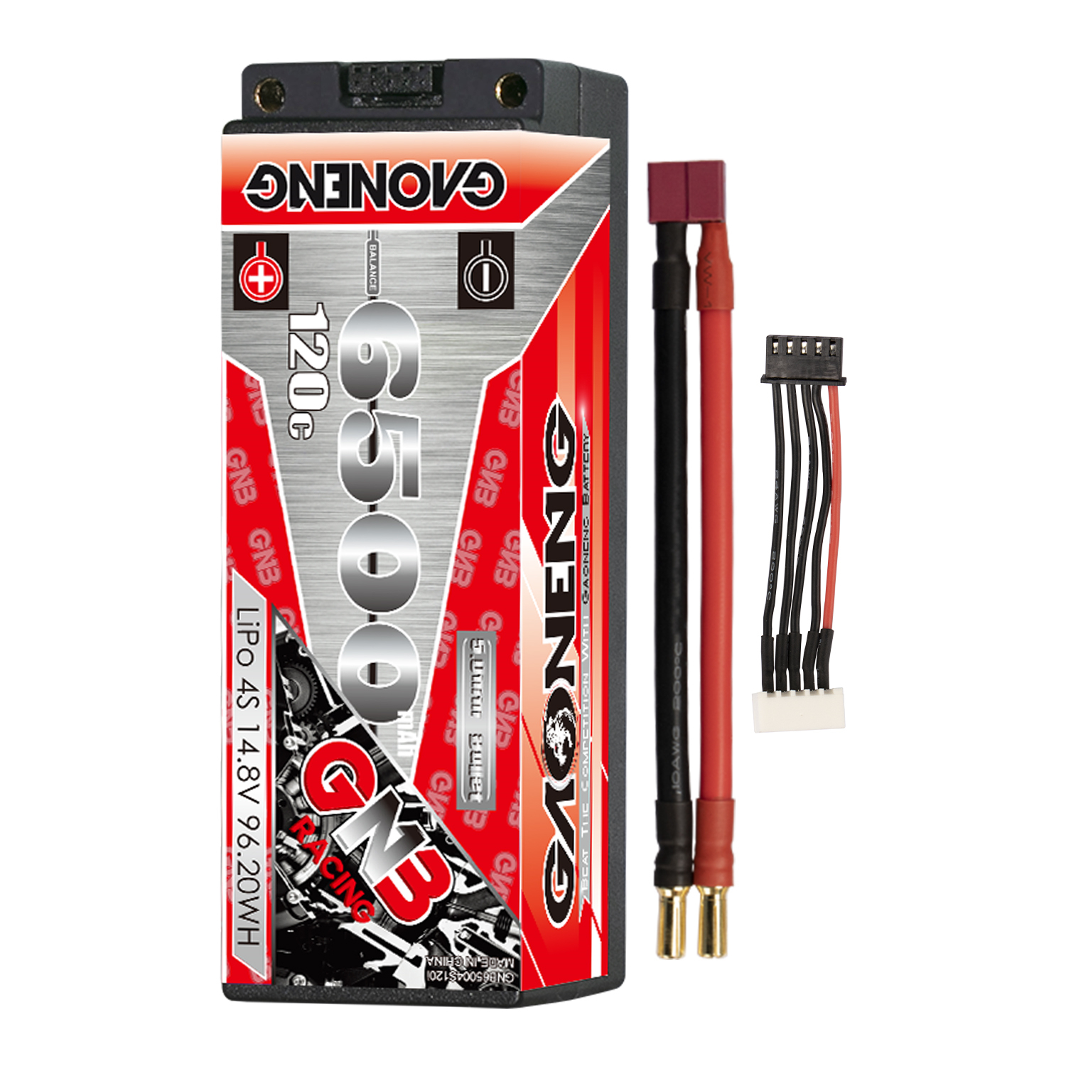 GAONENG GNB 4S 14.8V 6500mAh 120C 5mm Bullet Hard Case LiPo Battery