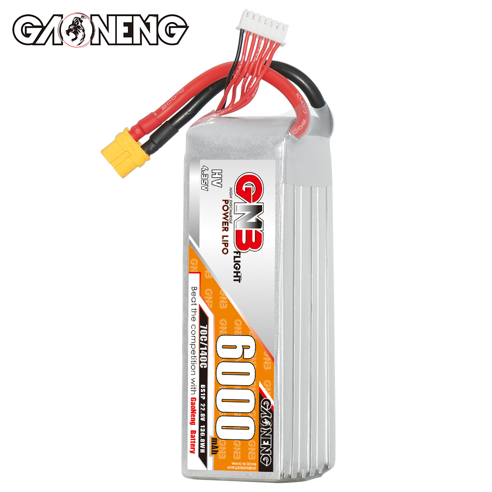 1PC - GAONENG GNB HV 6S 22.8V 6000mAh 70C LiPo Battery XT60
