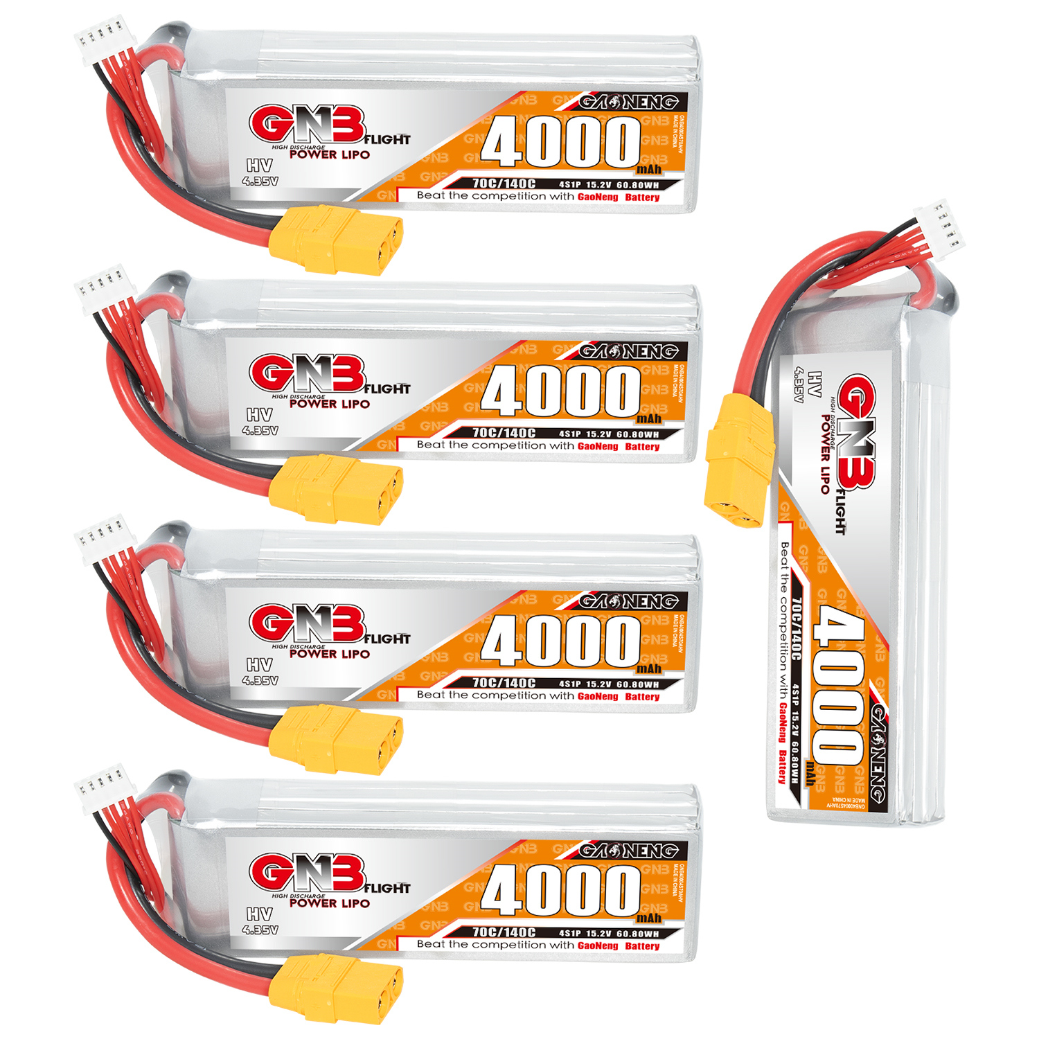 GAONENG GNB LiHV 4S 15.2V 4000mAh 70C LiPo Battery XT90