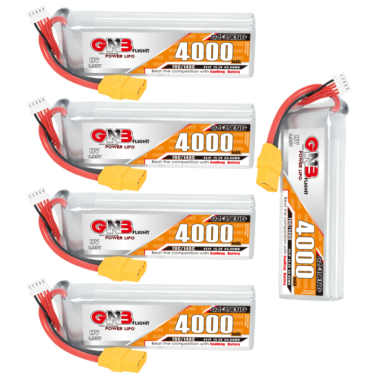 GAONENG GNB LiHV 4S 15.2V 4000mAh 70C LiPo Battery XT90