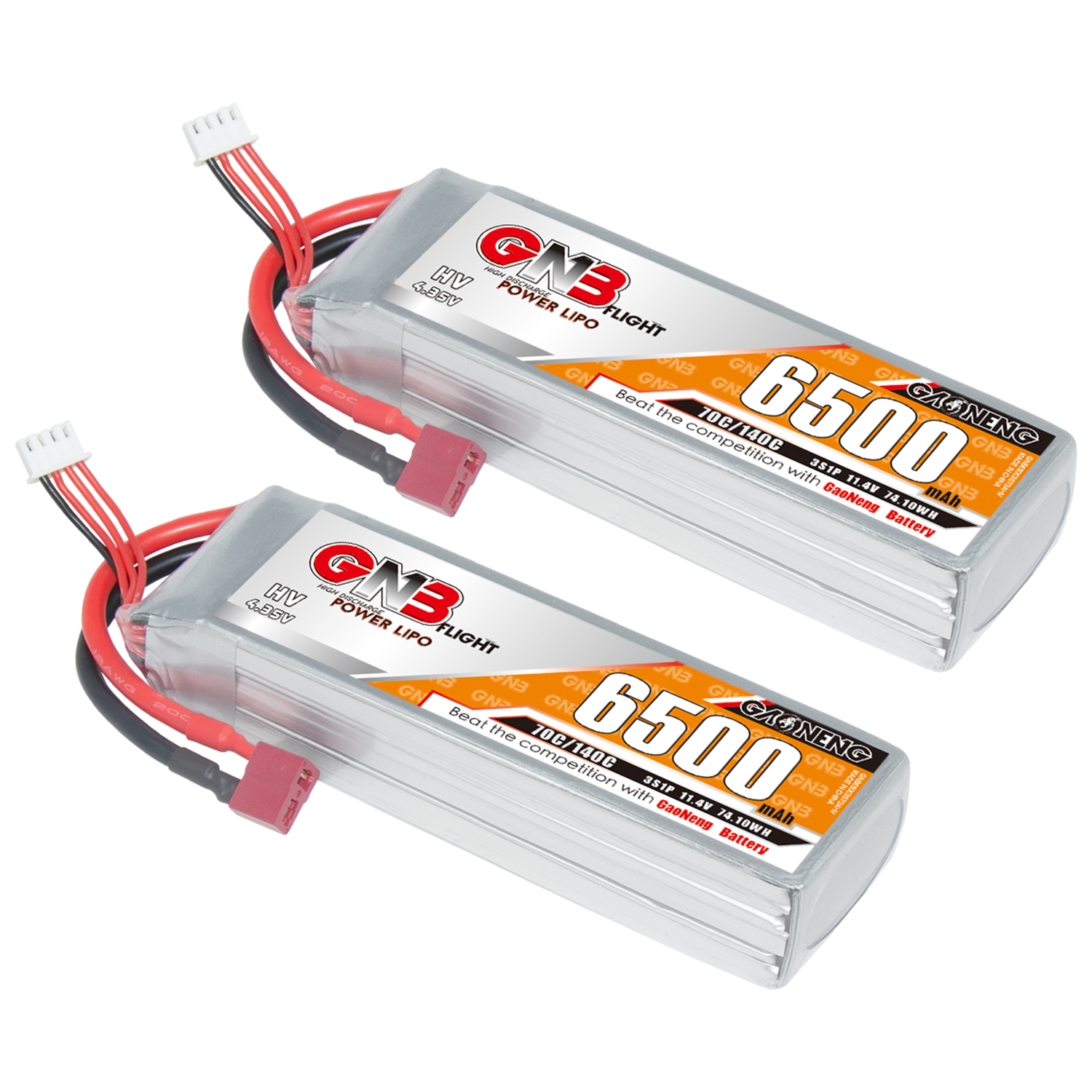 GAONENG GNB HV 3S 11.4V 6500mAh 70C LiPo Battery T-PLUG
