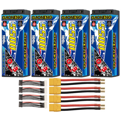 GAONENG GNB 4S 14.8V 5500mAh 100C 5mm Bullet Hard Case LiPo Battery