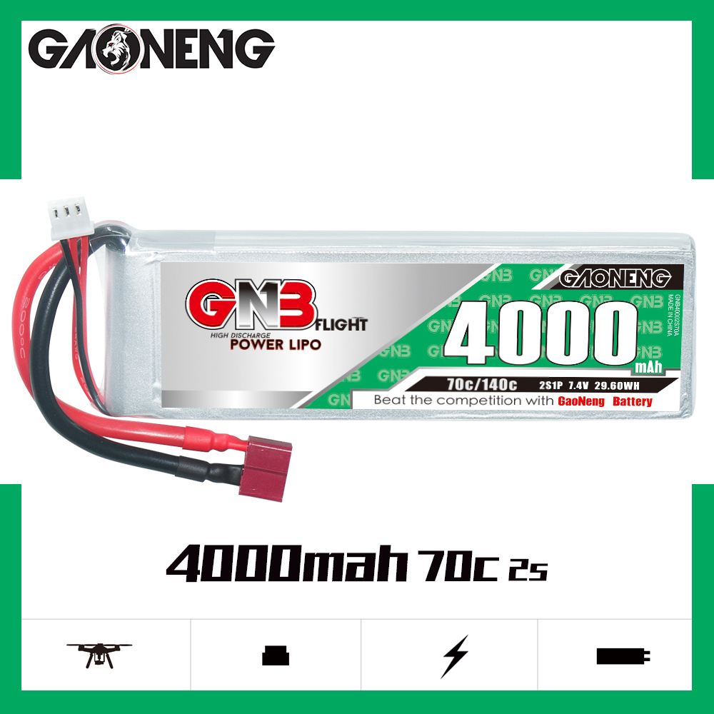 GAONENG GNB 2S 7.4V 4000mAh 70C LiPo Battery T-PLUG