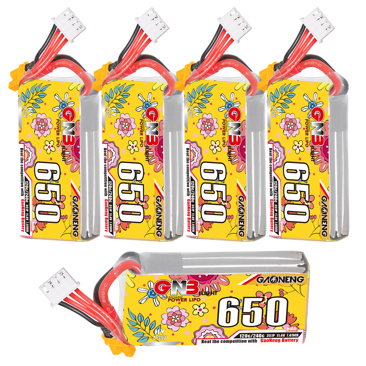 GAONENG GNB LiHV 3S 11.4V 650mAh 120C XT30 LiPo Battery