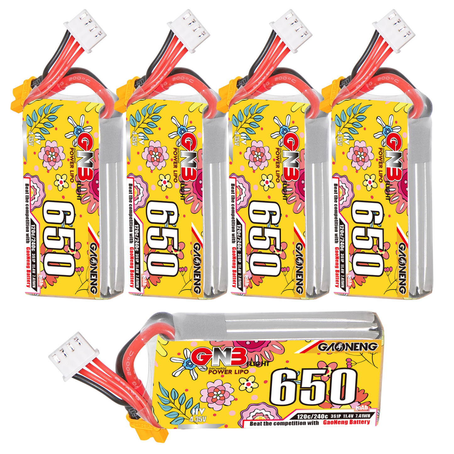 GAONENG GNB LiHV 3S 11.4V 650mAh 120C XT30 LiPo Battery