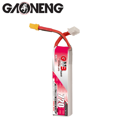 2PCS - GAONENG GNB LiHV 3S 11.4V 720mAh 100C XT30 LiPo Battery