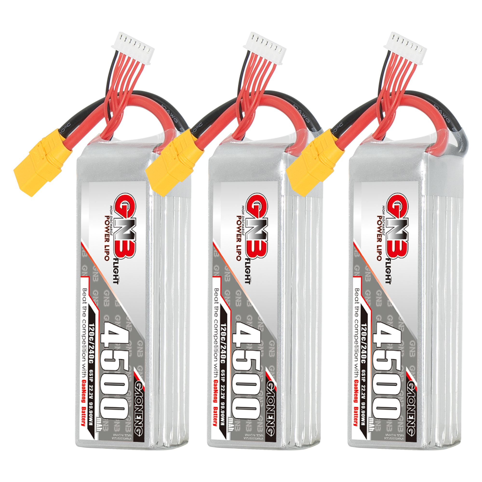 GAONENG GNB 6S 22.2V 4500mAh 120C LiPo Battery XT90