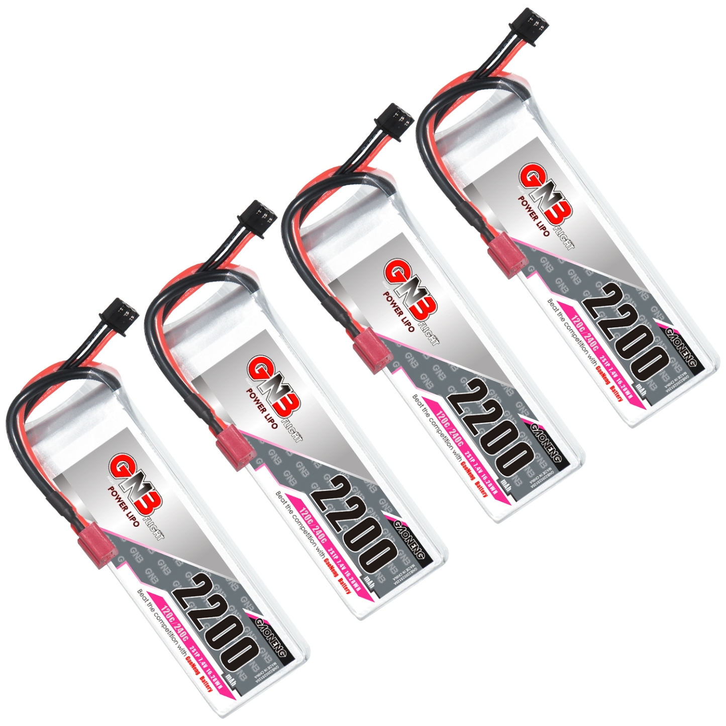 GAONENG GNB 2S 7.4V 2200mAh 120C LiPo Battery T-Plug