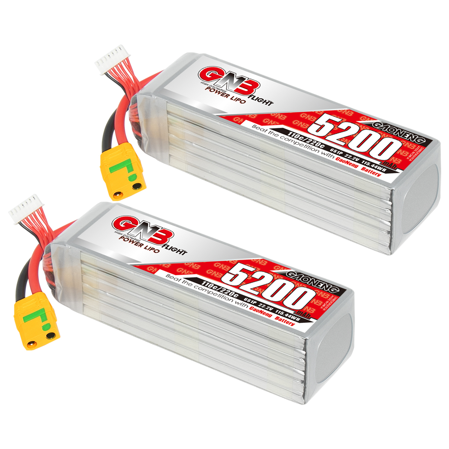 GAONENG GNB 6S 22.2V 5200mAh 110C LiPo Battery Car Drone