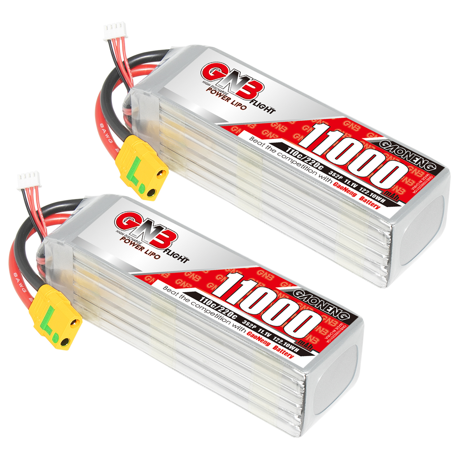 GAONENG GNB 3S 11.1V 11000mAh 11AH 110C RC LiPo Battery XT90S Anti Spark