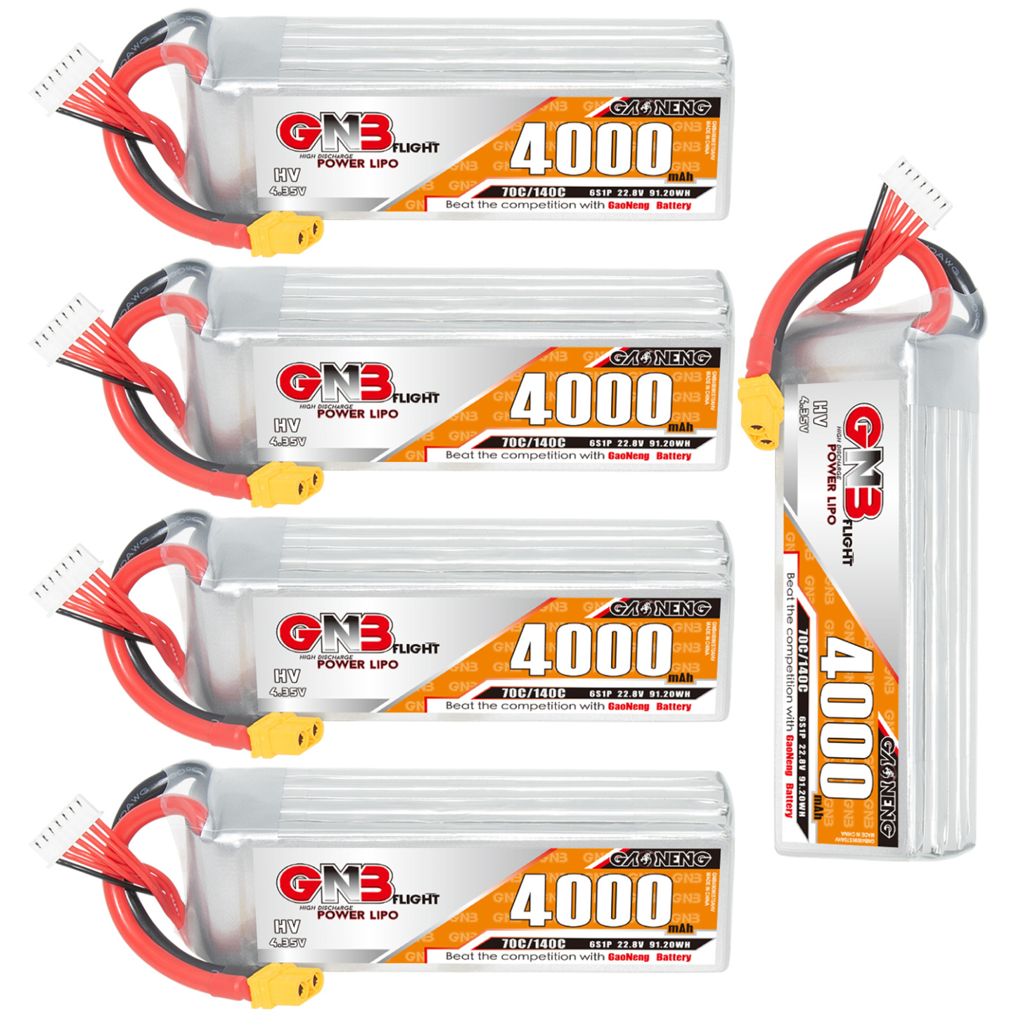 GAONENG GNB LiHV 6S 22.8V 4000mAh 70C LiPo Battery XT60