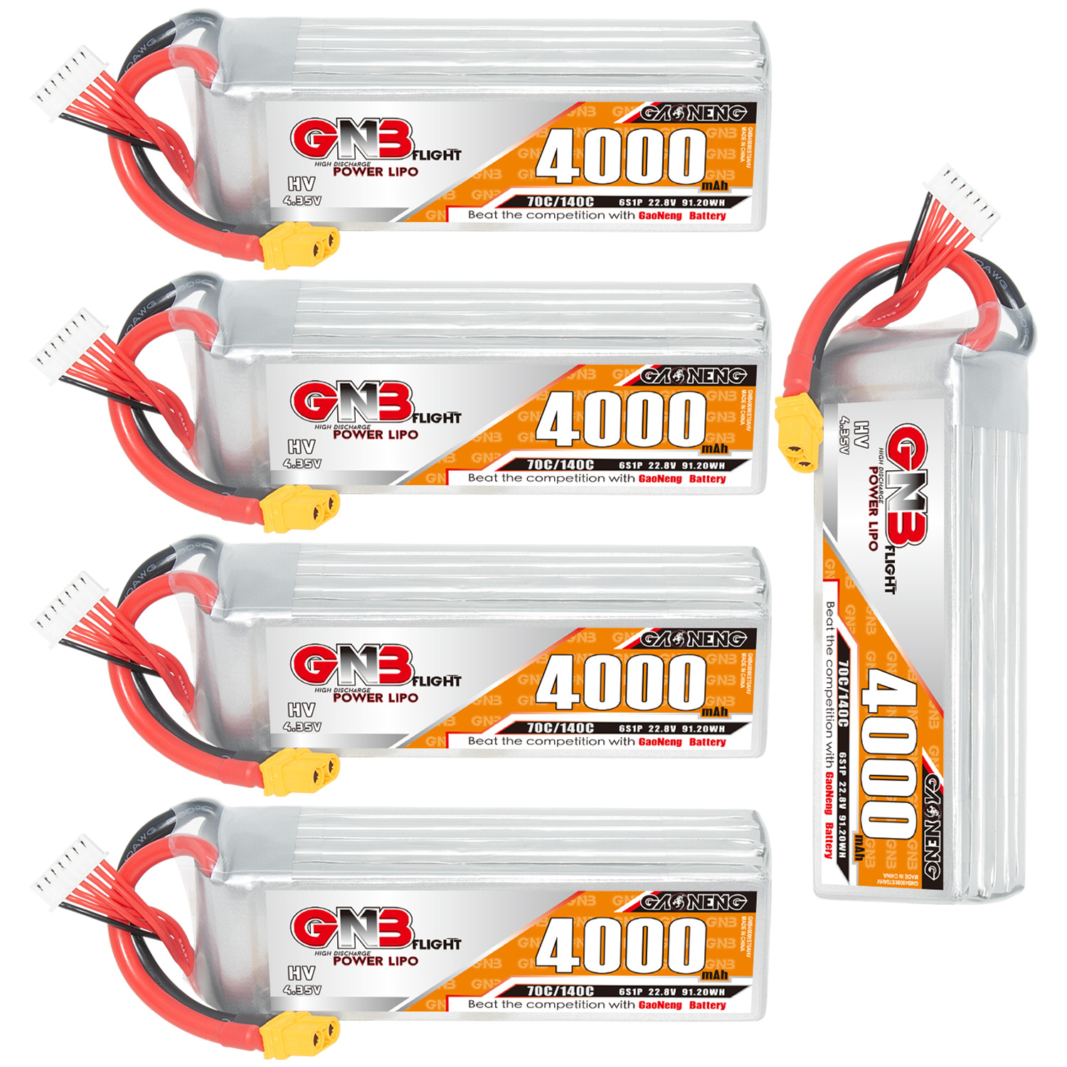 GAONENG GNB LiHV 6S 22.8V 4000mAh 70C LiPo Battery XT60
