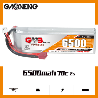 GAONENG GNB HV 2S 7.6V 6500mAh 70C LiPo Battery T-PLUG