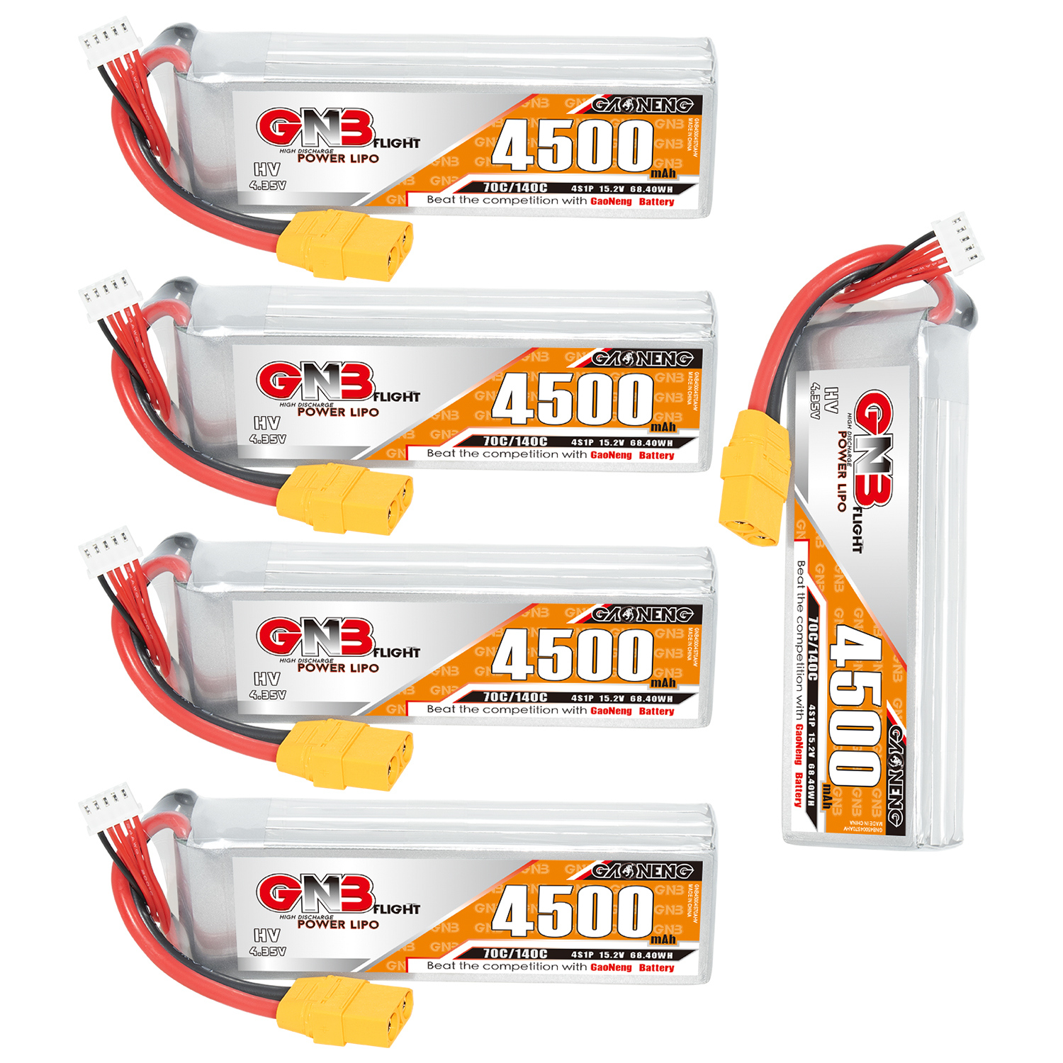 GAONENG GNB LiHV 4S 15.2V 4500mAh 70C LiPo Battery XT90