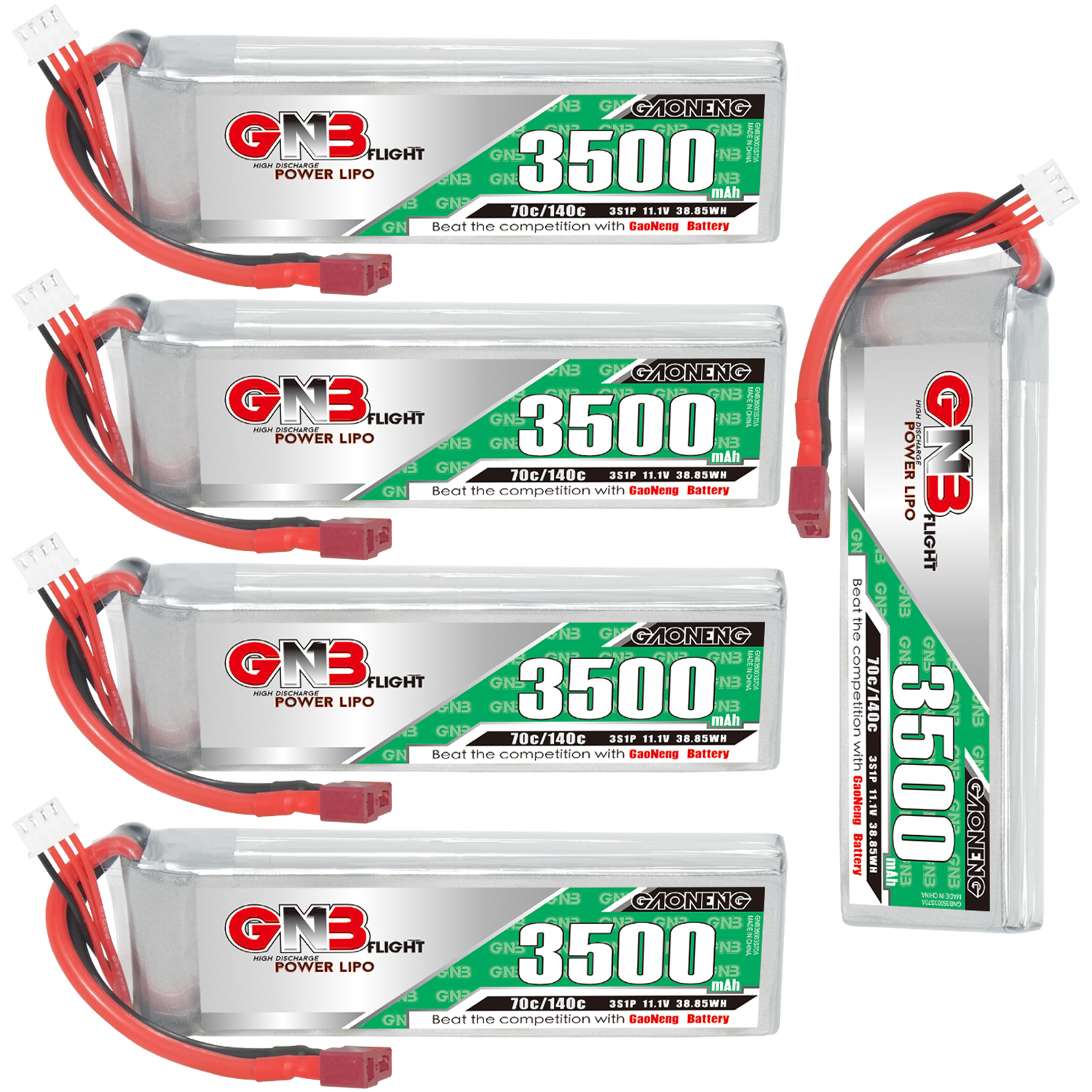 GAONENG GNB 3S 11.1V 3500mAh 70C LiPo Battery T-PLUG