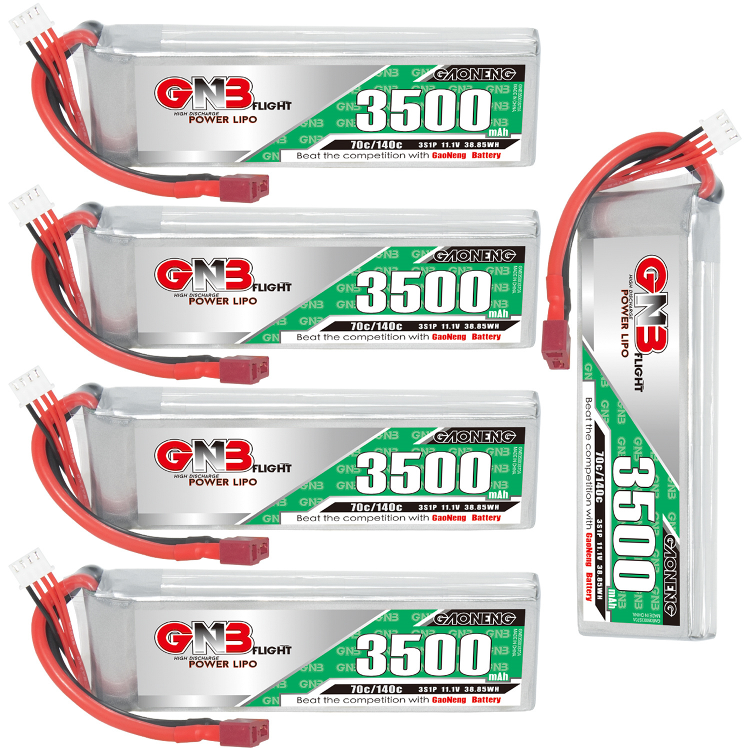 GAONENG GNB 3S 11.1V 3500mAh 70C LiPo Battery T-PLUG