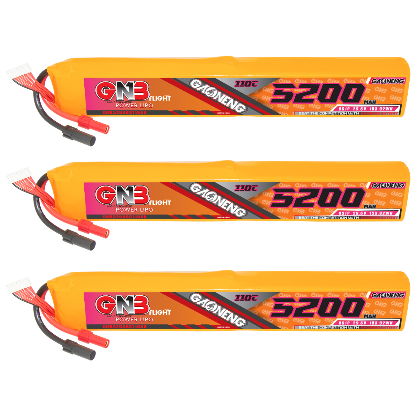 GAONENG GNB 8S 29.6V 5200mAh 110C LiPo Battery XT150
