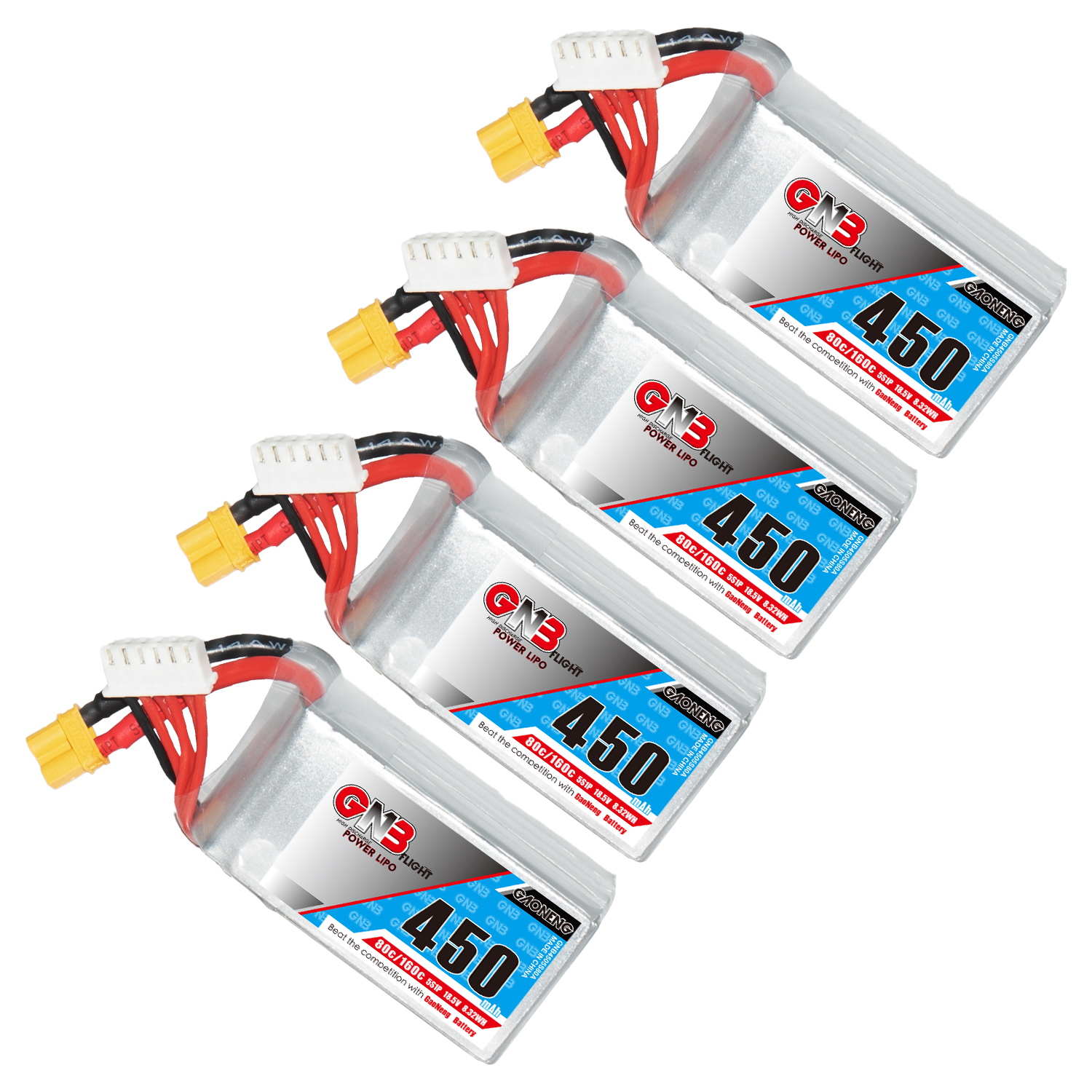GAONENG GNB 5S 18.5V 450mAh 80C XT30 LiPo Battery Square Type