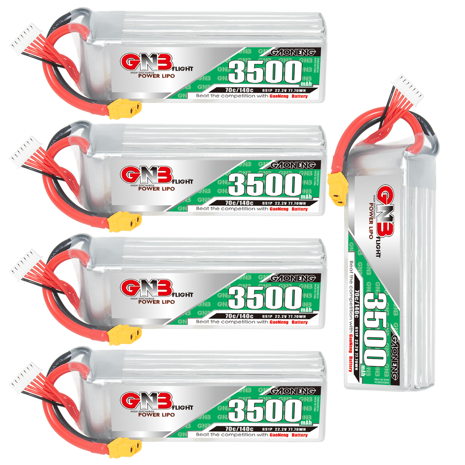 GAONENG GNB 6S 22.2V 3500mAh 70C LiPo Battery XT60