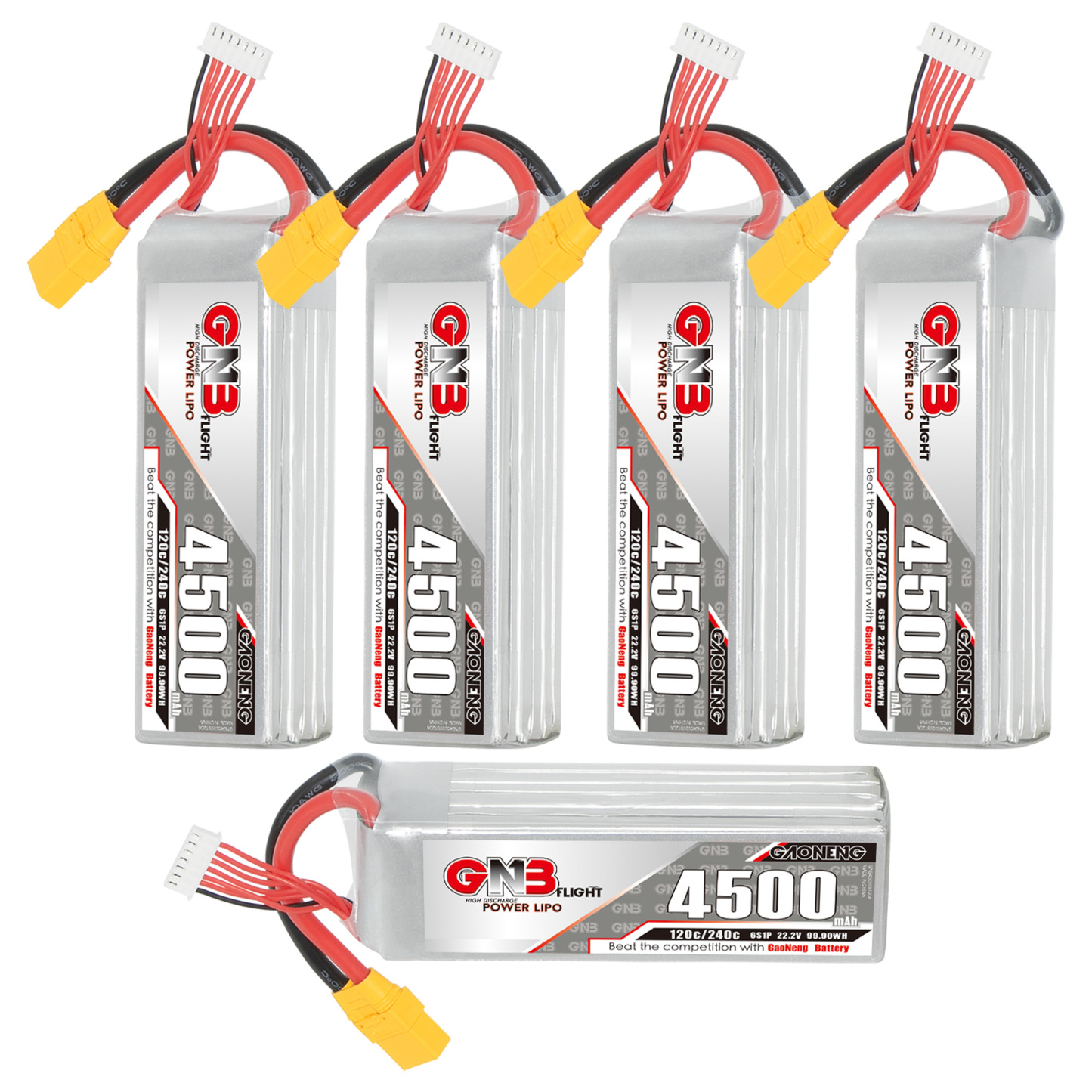 GAONENG GNB 6S 22.2V 4500mAh 120C LiPo Battery XT90