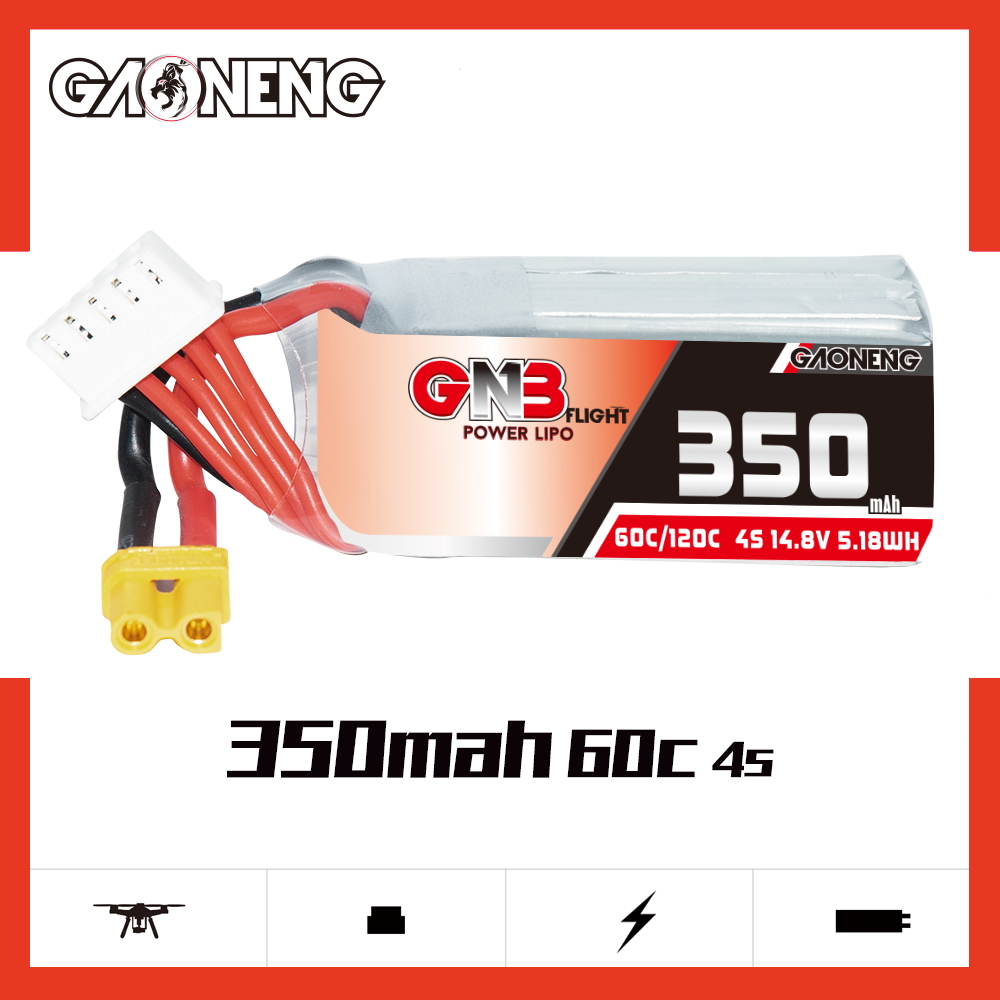 GAONENG GNB 4S 14.8V 350mAh 60C XT30 LiPo Battery