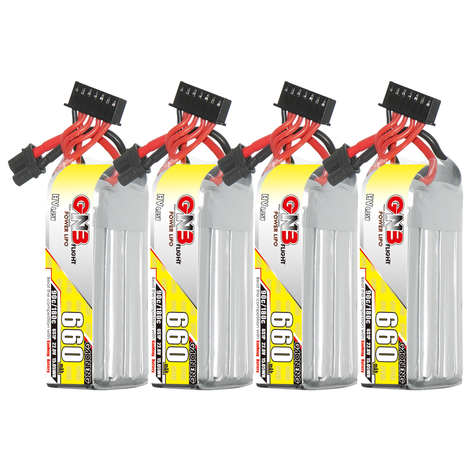 GAONENG GNB LiHV 6S 22.8V 660mAh 90C XT30 LiPo Battery Long Type