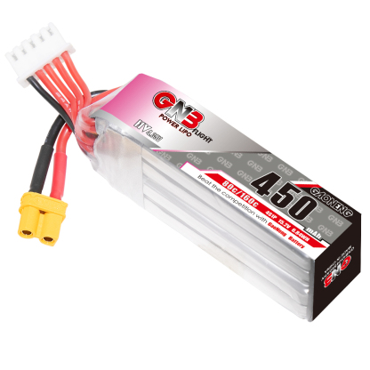 2PCS - GAONENG GNB LiHV 4S 15.2V 450mAh 80C XT30 LiPo Battery Long Type
