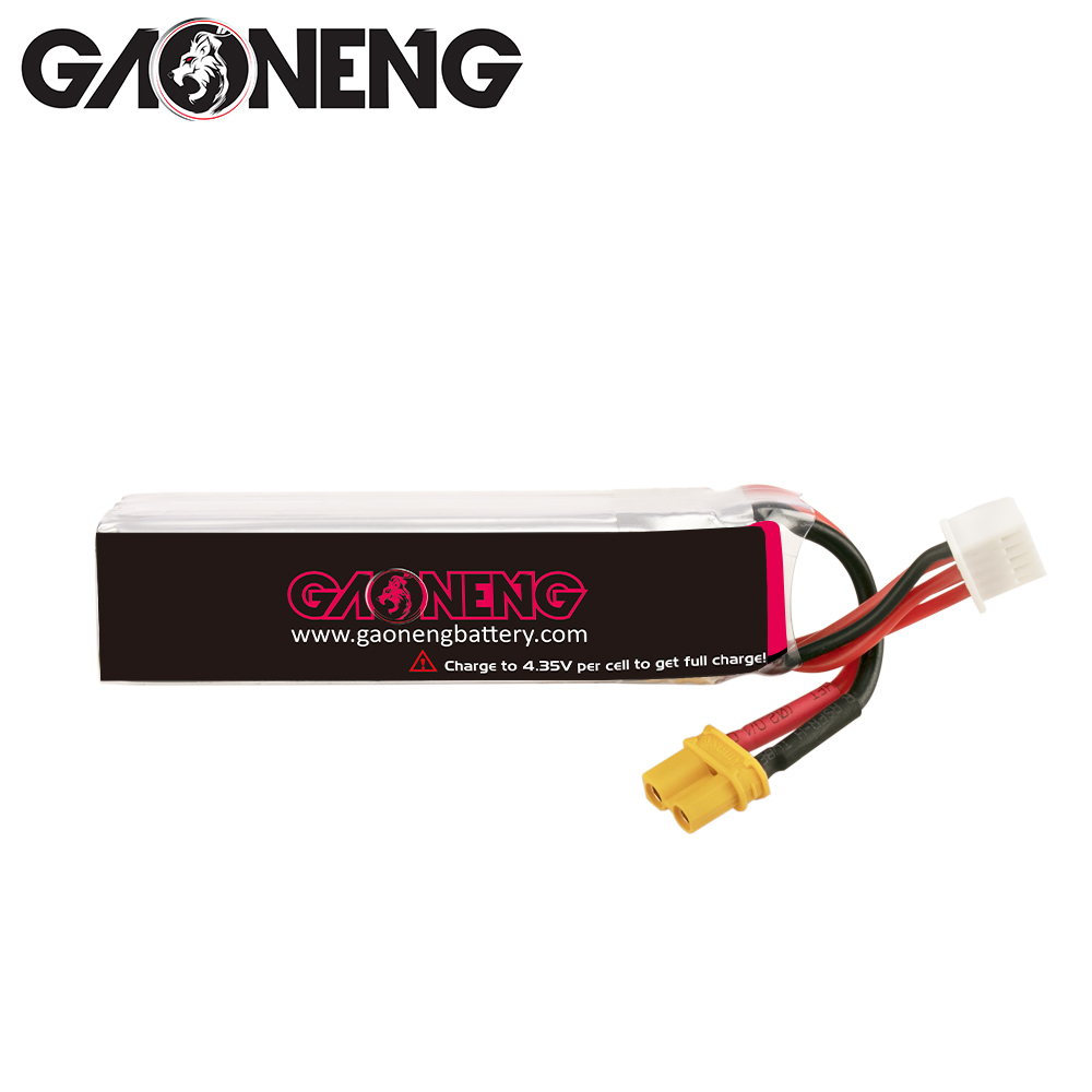 2PCS - GAONENG GNB LiHV 4S 15.2V 720mAh 100C XT30 LiPo Battery Long Type