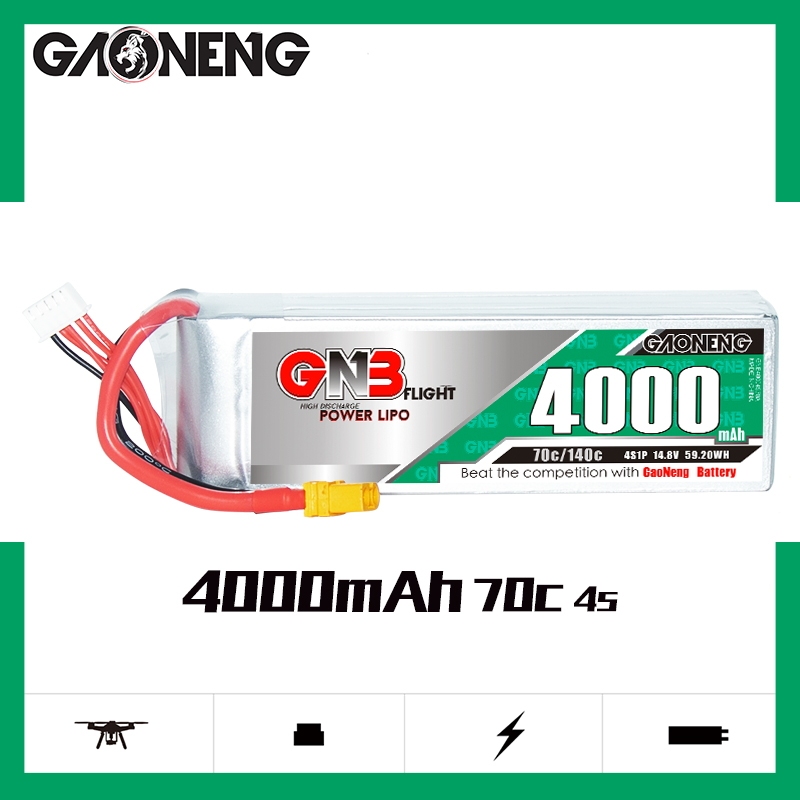 GAONENG GNB 4S 14.8V 4000mAh 70C LiPo Battery XT60