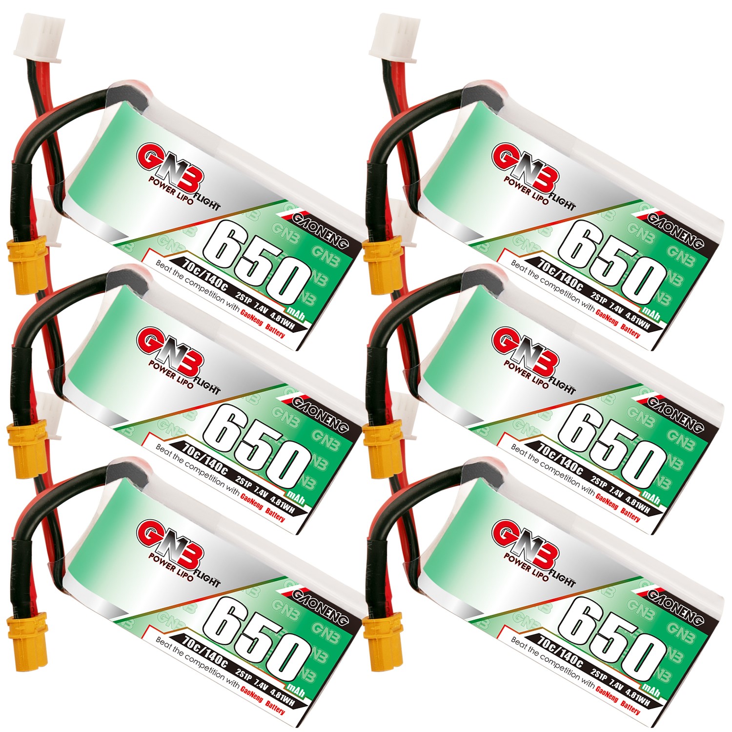 GAONENG GNB 2S 7.4V 650mAh 70C XT30 LiPo Battery