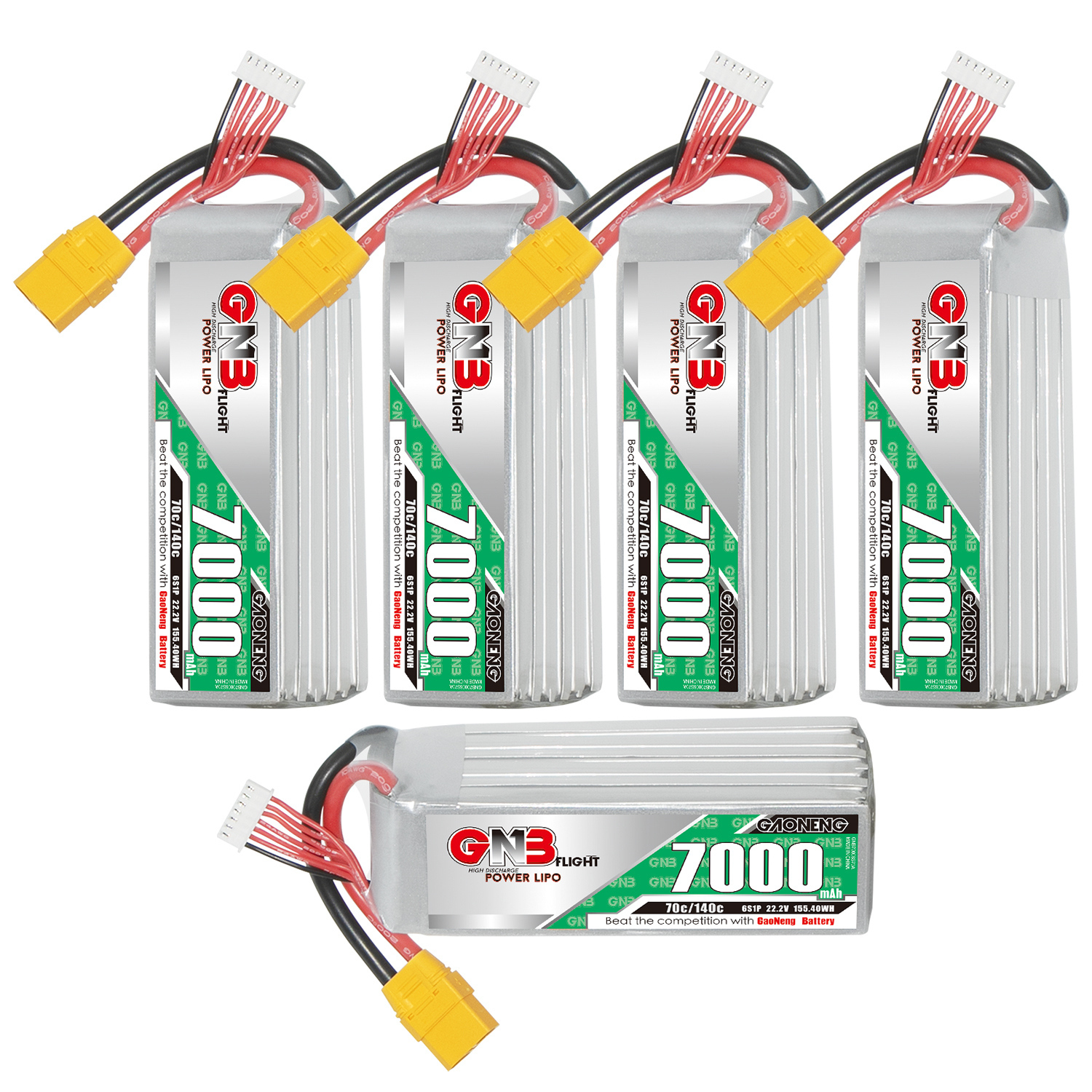 GAONENG GNB 6S 22.2V 7000mAh 70C LiPo Battery XT90