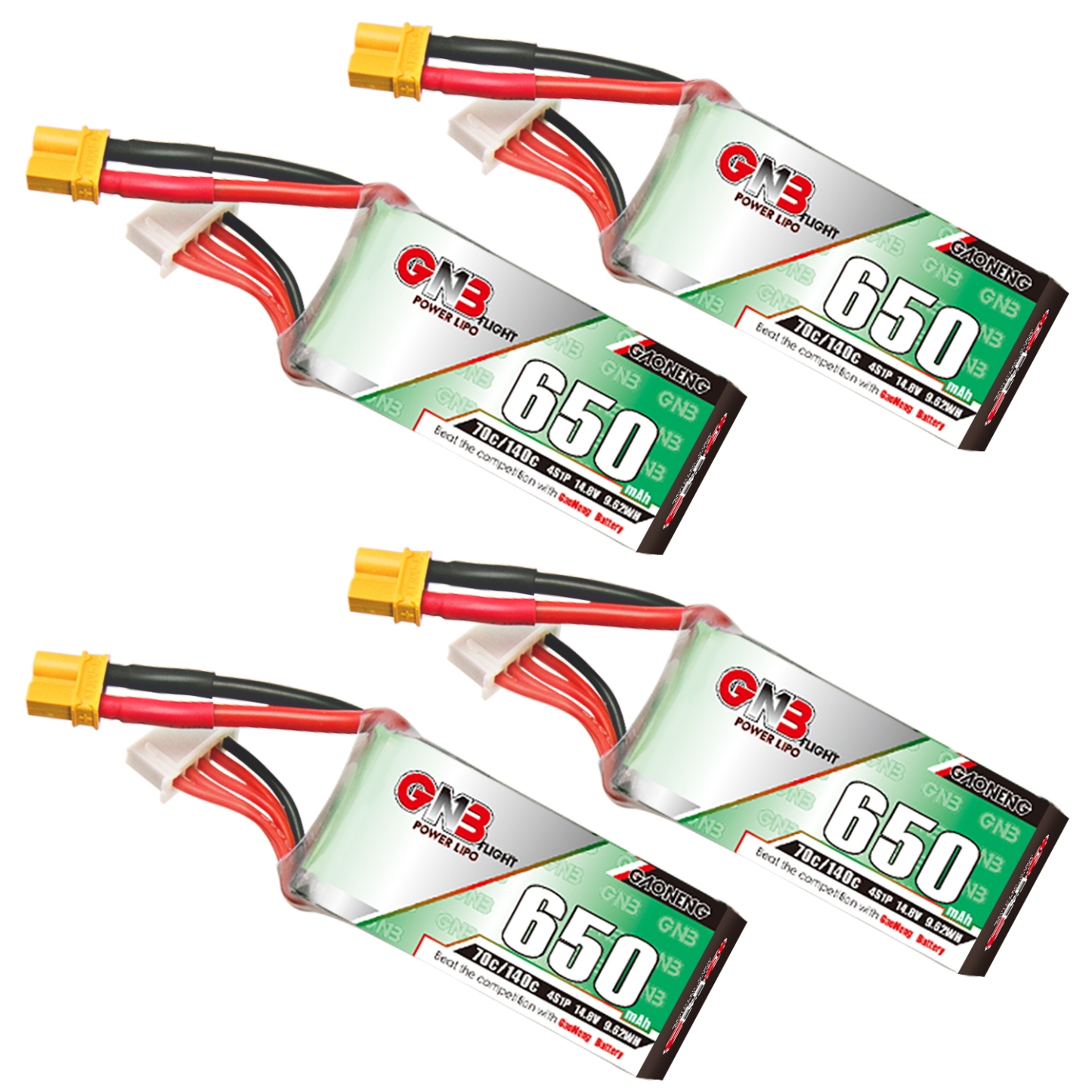 GAONENG GNB 4S 14.8V 650mAh 70C XT30 LiPo Battery