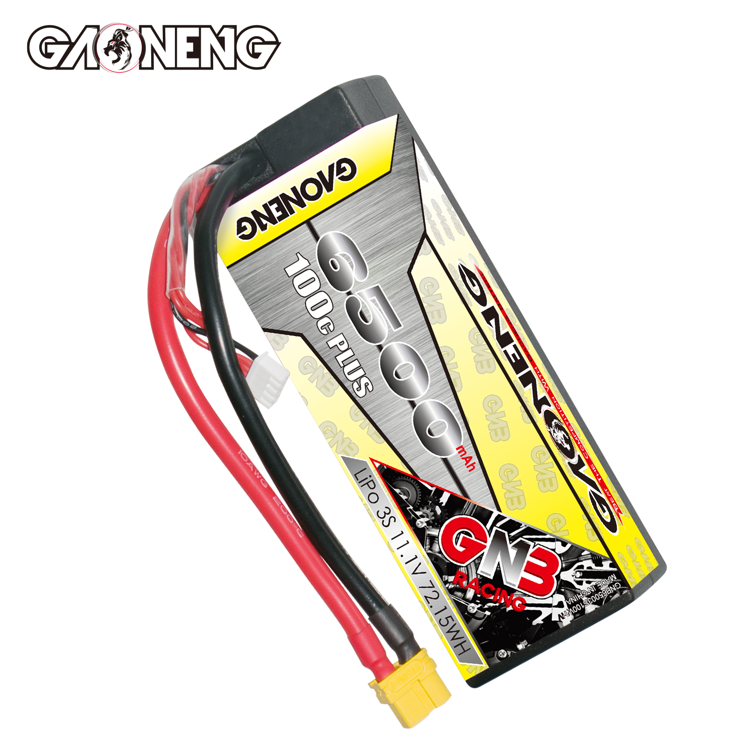GAONENG GNB 3S 11.1V 6500mAh 100C Cabled Hard Case LiPo Battery XT60