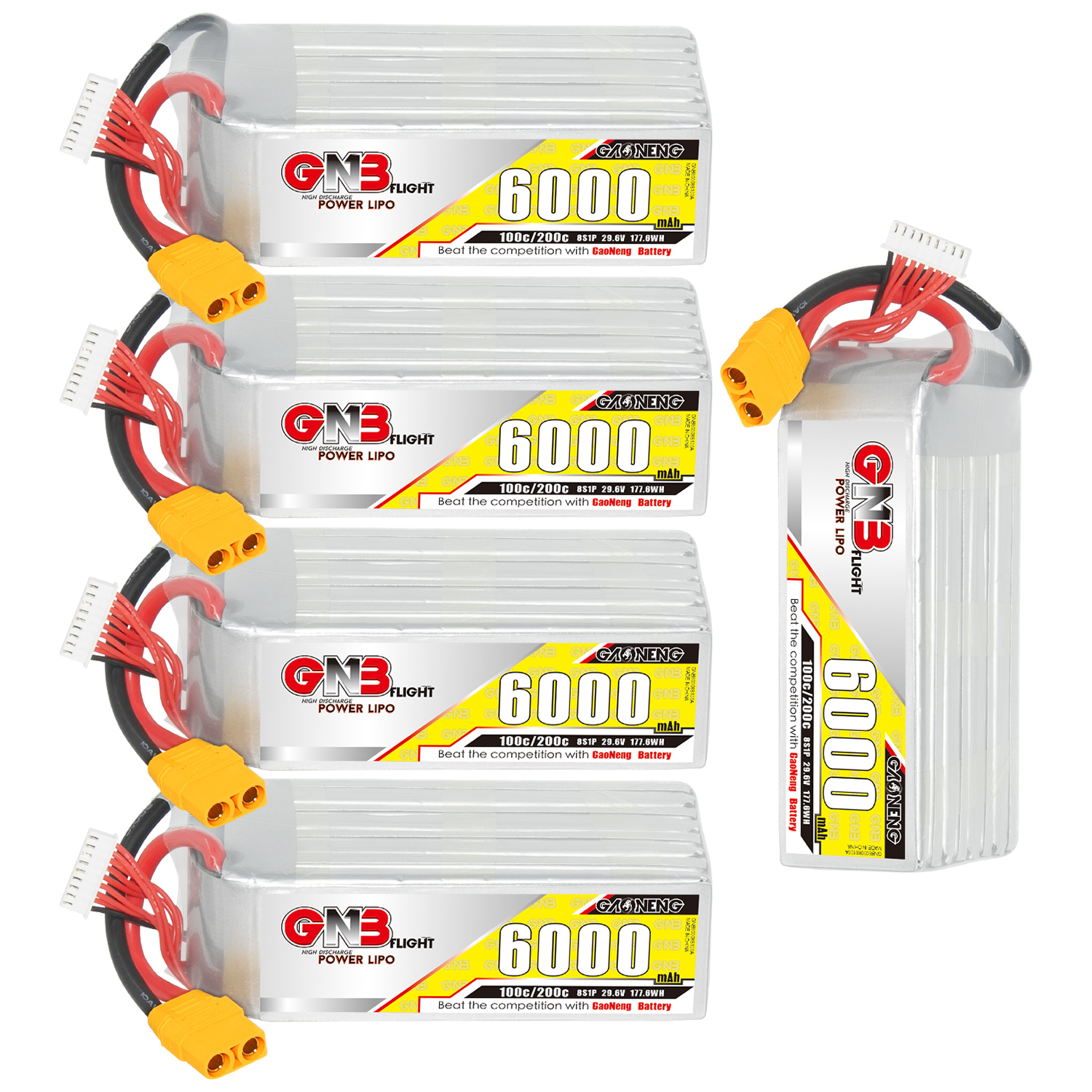 GAONENG GNB 8S 29.6V 6000mAh 100C LiPo Battery XT90