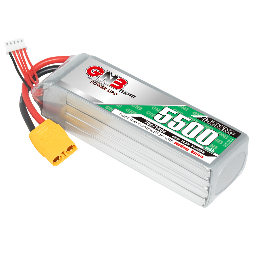 1PC - GAONENG GNB 4S 14.8V 5500mAh 70C XT90 LiPo Battery