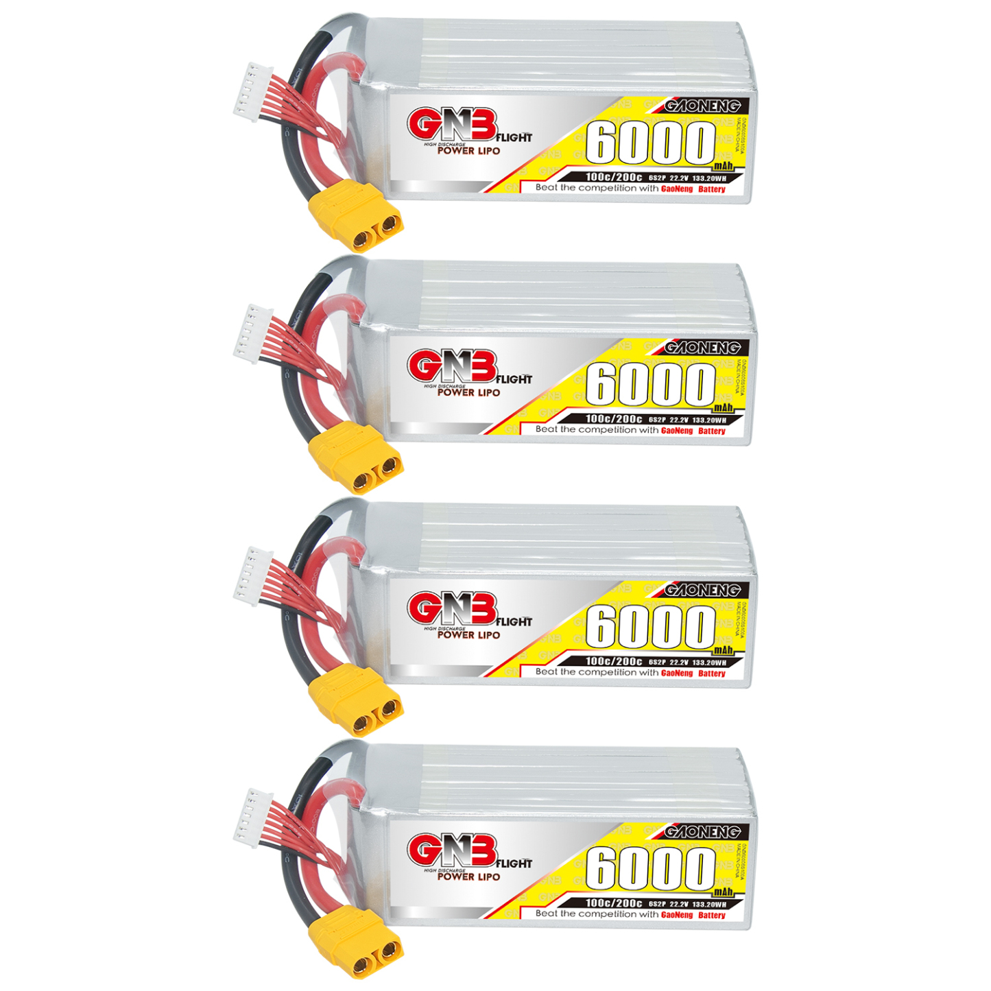 GAONENG GNB 6S 6S2P 22.2V 6000mAh 100C LiPo Battery XT90