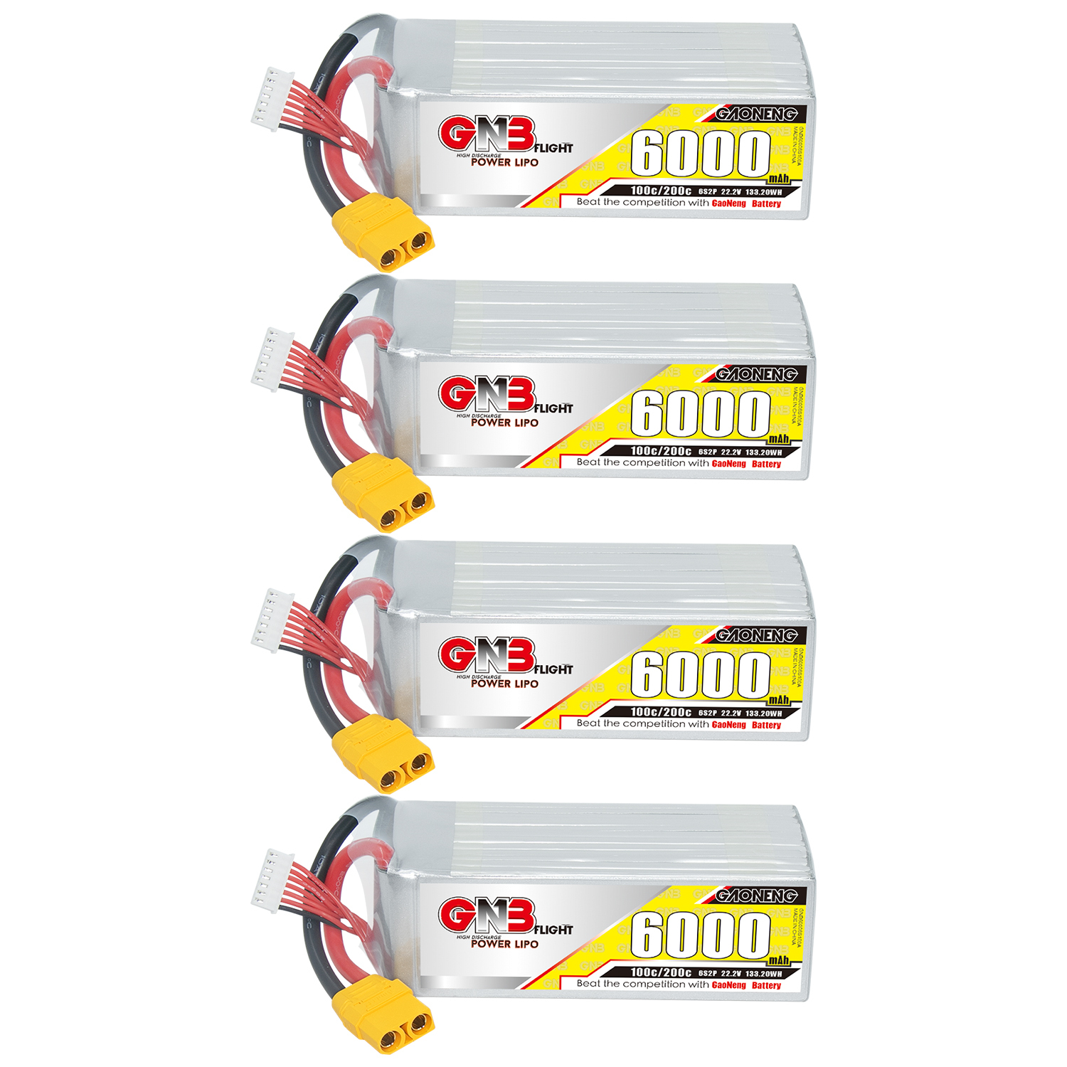 GAONENG GNB 6S 6S2P 22.2V 6000mAh 100C LiPo Battery XT90