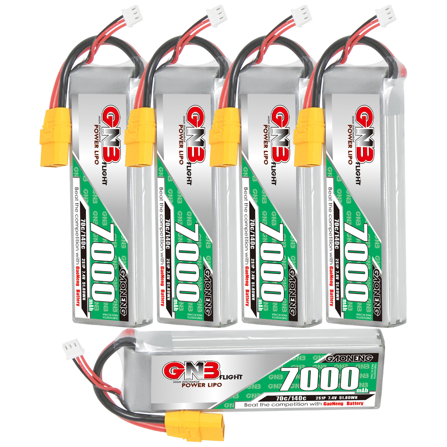 GAONENG GNB 2S 7.4V 7000mAh 70C LiPo Battery XT90
