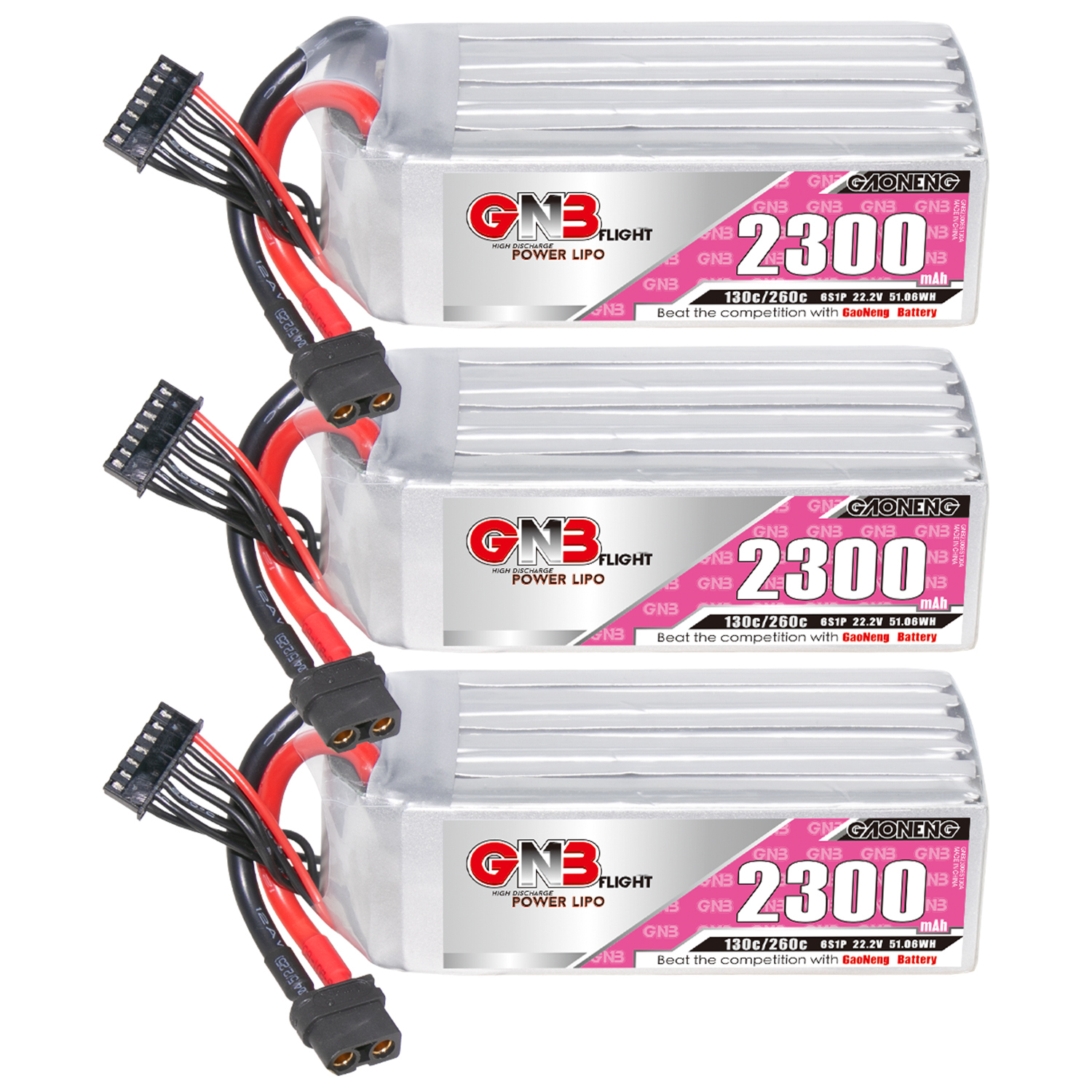 GAONENG GNB 6S 22.2V 2300mAh 130C XT60 LiPo Battery