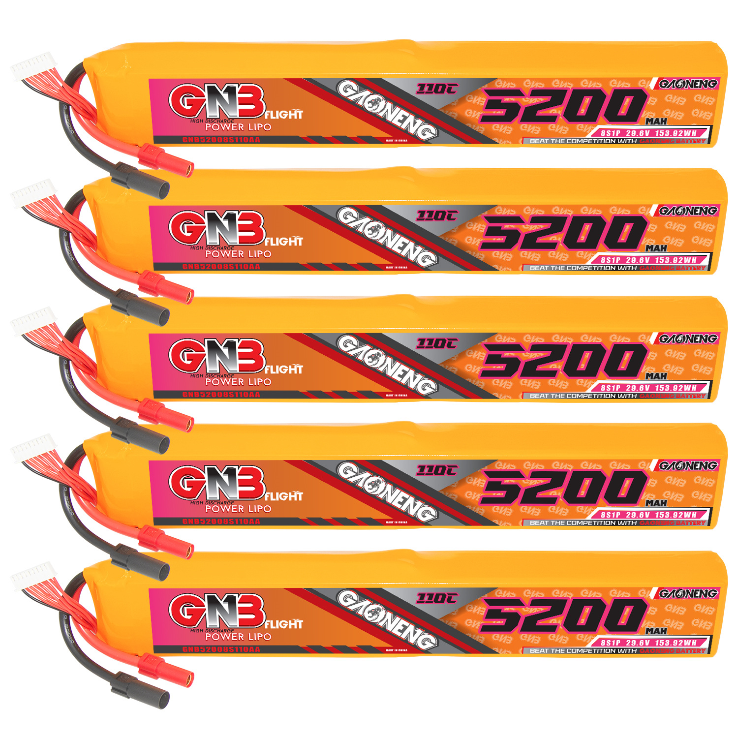 GAONENG GNB 8S 29.6V 5200mAh 110C LiPo Battery XT150