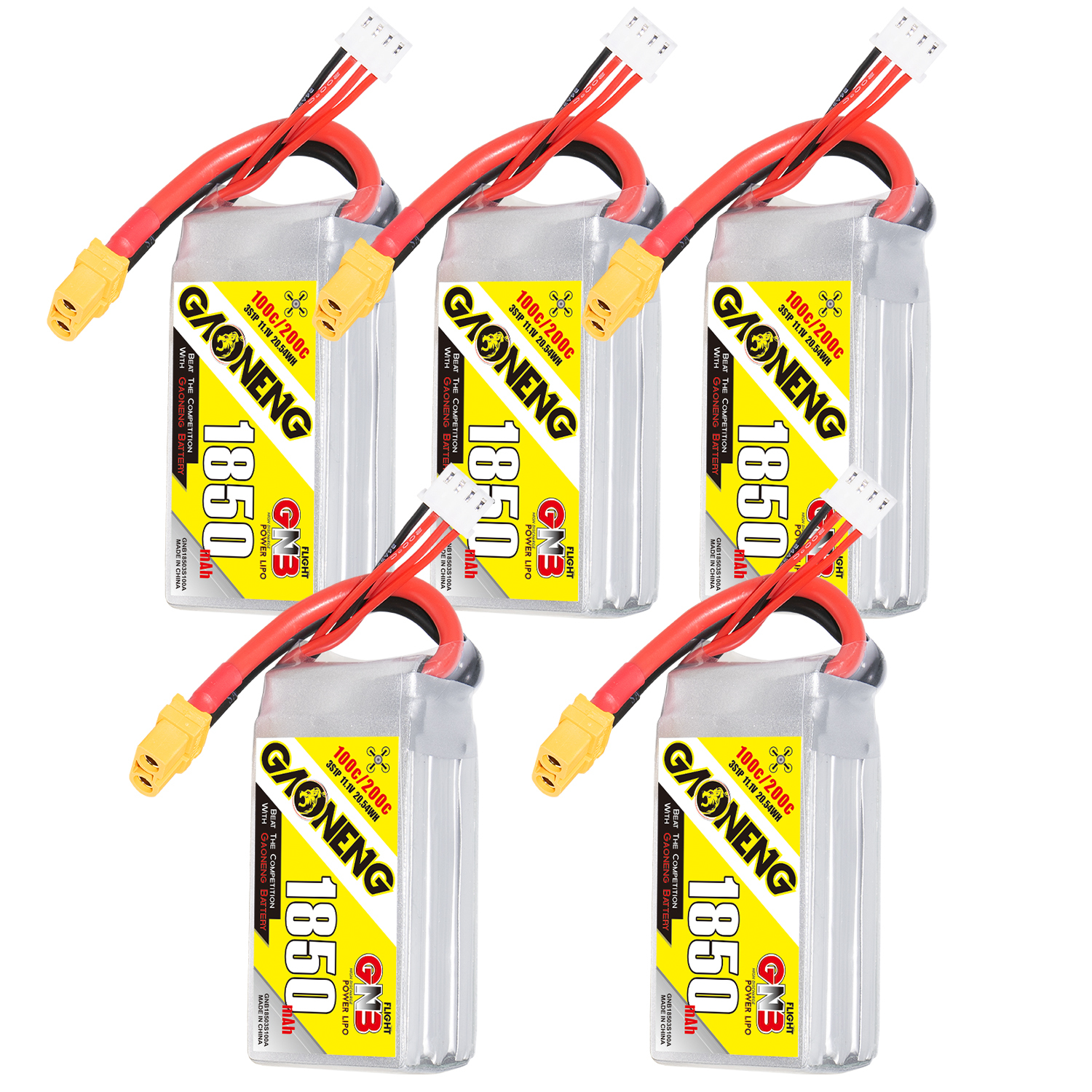 GAONENG GNB 3S 11.1V 1850mAh 100C XT60 LiPo Battery