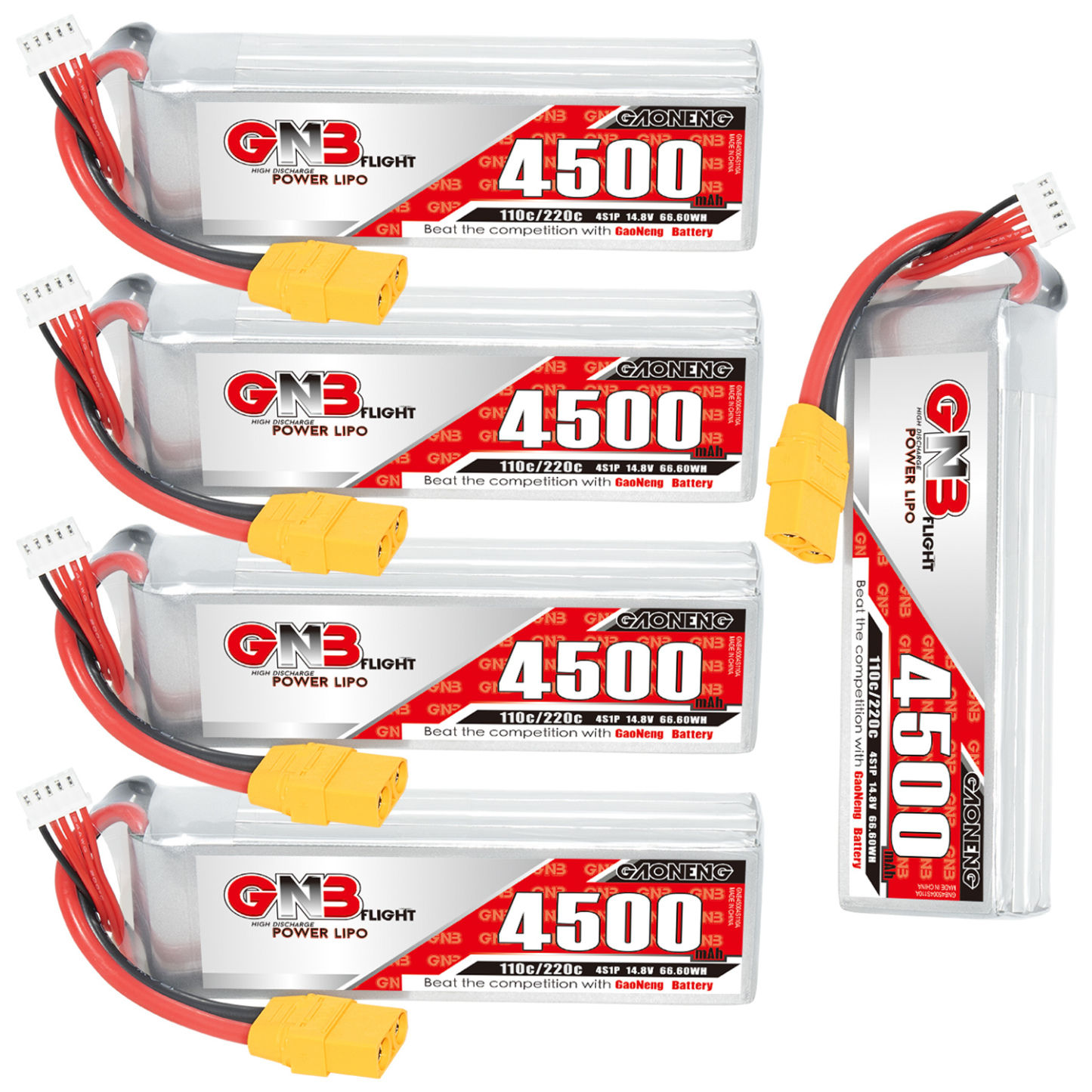 GAONENG GNB 4S 14.8V 4500mAh 110C LiPo Battery XT90
