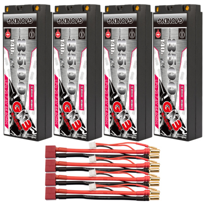 GAONENG GNB LiHV 2S 7.6V 8500mAh 140C 5mm Bullet Hard Case LiPo Battery