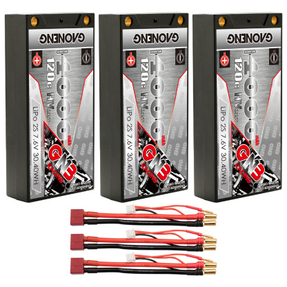 GAONENG GNB LiHV 2S 7.6V 4000mAh 120C LCG Shorty 5mm Bullet Hard Case LiPo Battery