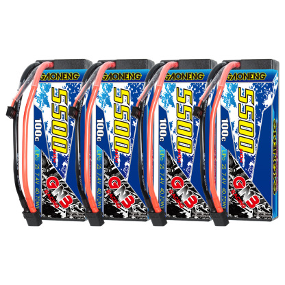 GAONENG GNB 2S 7.4V 5500mAh 100C Cabled Hard Case LiPo Battery XT60