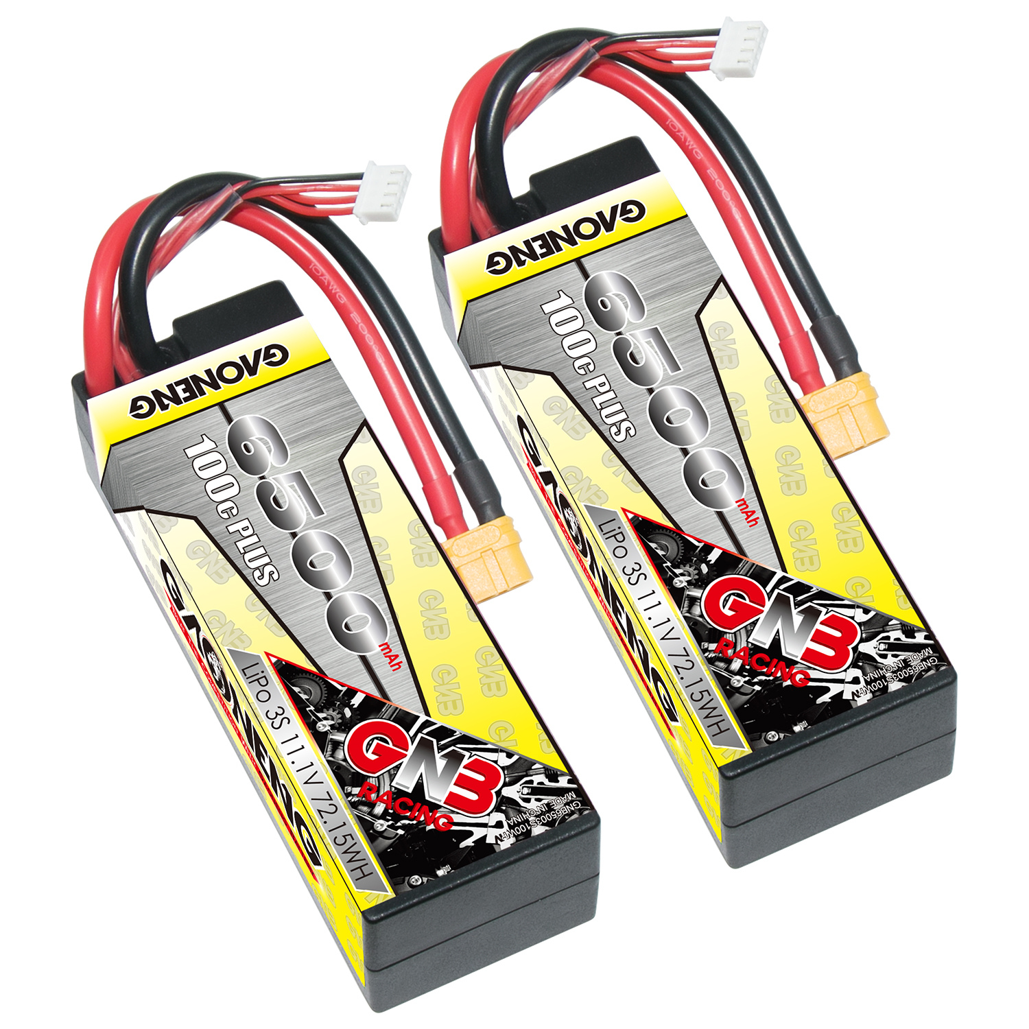 GAONENG GNB 3S 11.1V 6500mAh 100C Cabled Hard Case LiPo Battery XT60