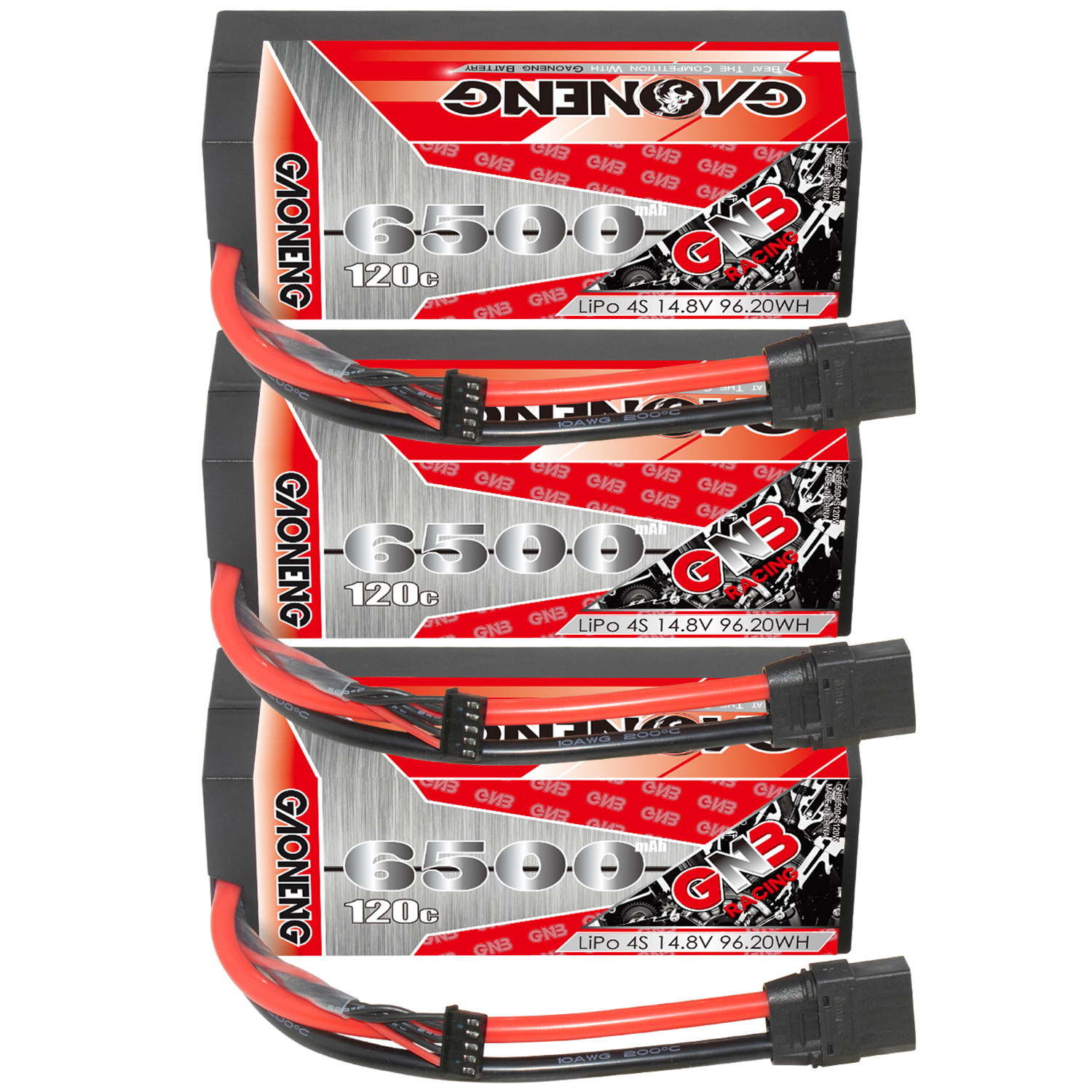 GAONENG GNB 4S 14.8V 6500mAh 120C Cabled Hard Case LiPo Battery XT90