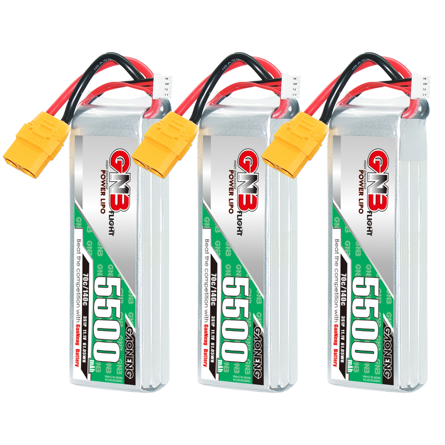 GAONENG GNB 3S 11.1V 5500mAh 70C LiPo Battery XT90